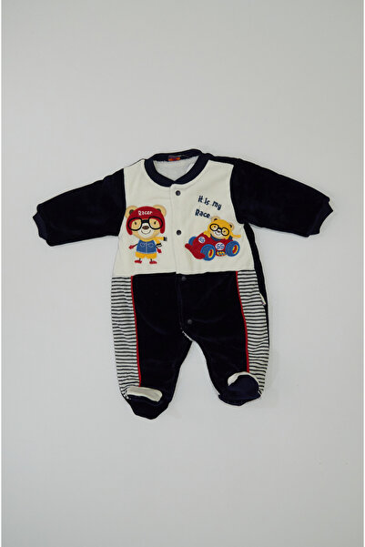 Baby Slon Kids Clup Kışlık kadife içi full welsoft astarlı çıtçıtlı ayıcık na...
