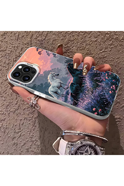 Hontinga حافظة متوافقة مع هاتف iPhone 15 Pro، مصنوعة من السيليكون بحافة صلبة ...