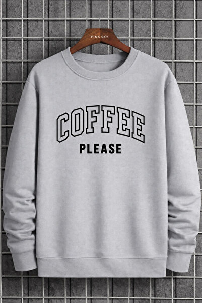 Pink Sky Unisex cu imprimeu guler rotund Swea tricou supradimensionat Bumbac ...