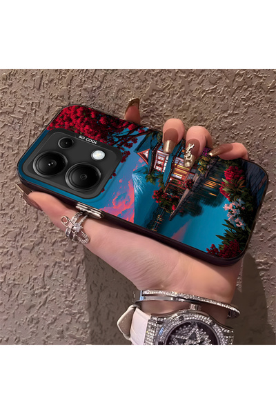 Hontinga حافظة متوافقة مع هاتف Redmi Note 13 Pro 4G ذات حافة من السيليكون وظه...