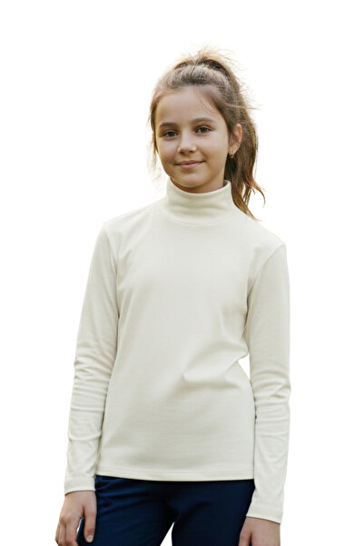 difa kids Παιδικό Ψηλόμεσο Μπλουζάκι - Off-White Basic ελαφρύ Χειμερινό Ψηλόμ...