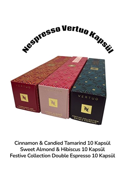 Nespresso Festive Collection Cinnamon - Hibiscus - Espresso Vertuo Kapsül Kah...