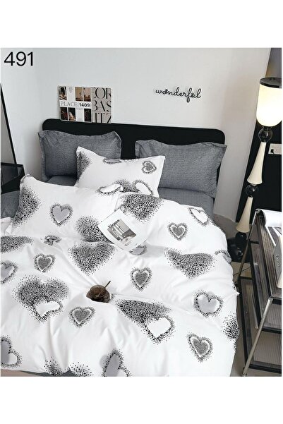 ANATOLIATEKSTILE Finet Bed Linen 6 Pieces, Complete Matrimonial Set, Modern M...