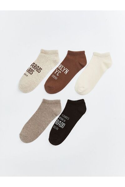 LC Waikiki Lcw Dream Printed Women's Booties Socks 5-Pack