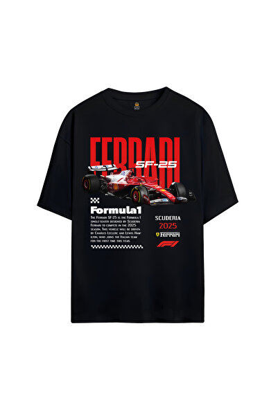 SVART WEAR Ferrari Scuderia F1 Printed Oversized T-Shirt