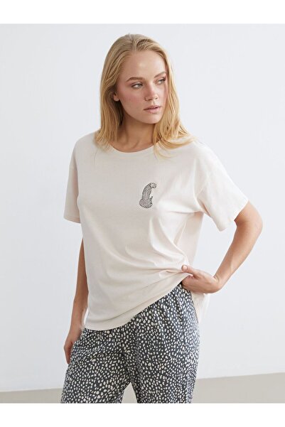 LC Waikiki Set de pijamale pentru femei cu model leopard