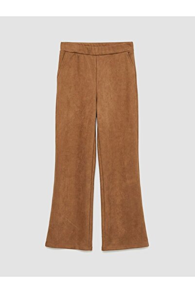 LC Waikiki Flared Women's Suede Look Trousers