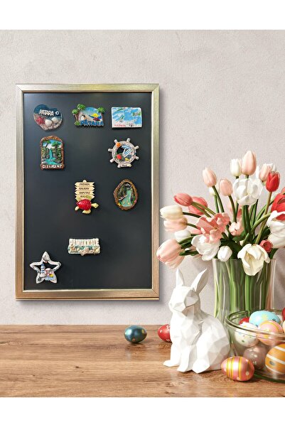 YILDIZ TABLO Mıknatıslı Magnet Pano 53 x 36 cm Dekoratif Metal Magnet Panosu