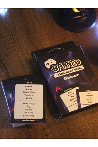 Paganca Banned Word Game Gamer – 45 Cards 180 Words with Pouch Gift |   Fun G...