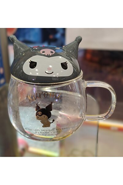 ada çanta kırtasiye Kuromi Figure Glass Cup with Lid Ad98926