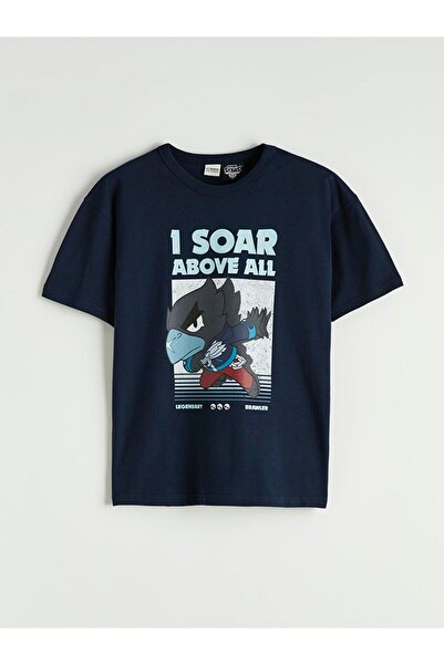 LC Waikiki Crew Neck Brawl Stars Printed Boys' T-Shirt
