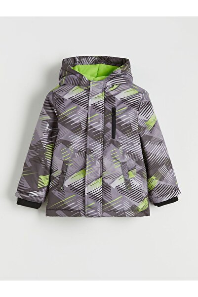 LC Waikiki Παλτό για αγόρια με σχέδια και κουκούλα