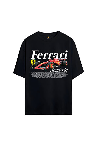 SVART WEAR Ferrari Scuderia F1 Printed Oversized T-Shirt