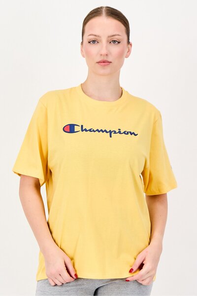 Champion Women Sportswear Fit Short Sleeve Outdoor T-Shirt, Yellow