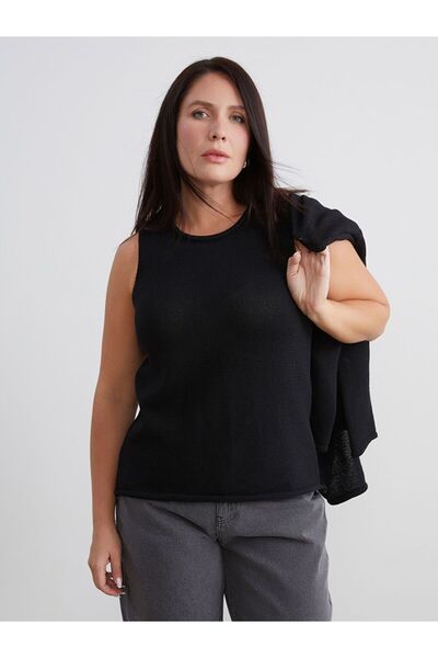 LC Waikiki Plus Size Crew Neck Women's Knitwear Sweater