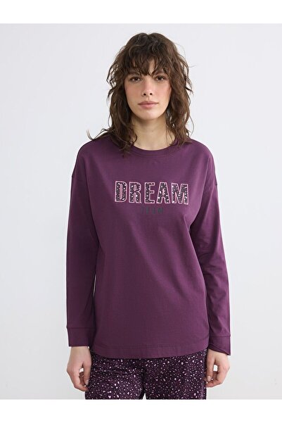 LC Waikiki Set pijamale de damă cu decolteu cu imprimeu