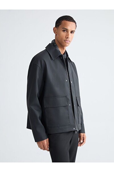 LC Waikiki Standard Mold Men's Leather Look Coat