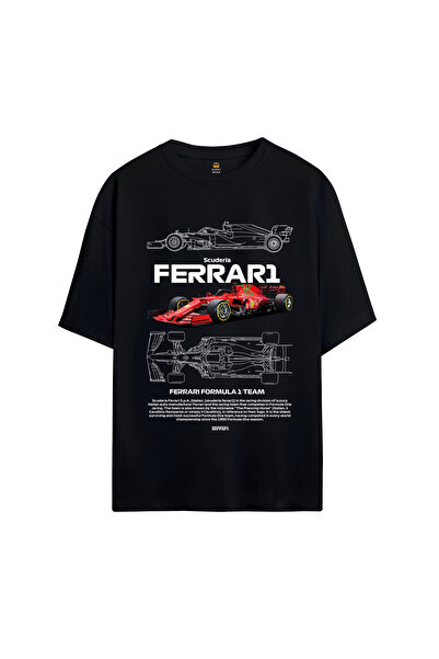 SVART WEAR Ferrari Scuderia F1 Printed Oversized T-Shirt