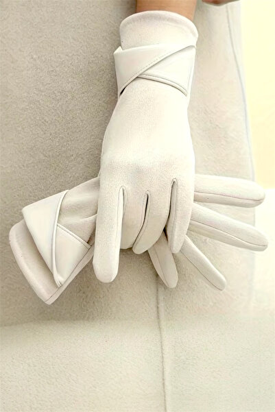 Pinty Design Winter Suede Look Women's Gloves with Leather Detailing, Stylish...