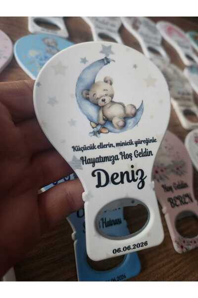 fırsatlar diyarı Ayıcık Tema Açacak Magnet Yeni Doğan Bebek Mevlit 6 Ay Kınas...