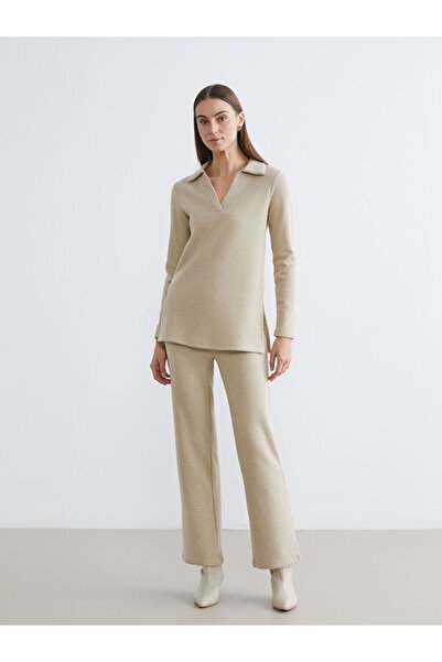 LC Waikiki Elastic Waist Corded Fabric Women's Trousers