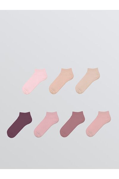 LC Waikiki Women's Plain Booties Socks 7 Pack