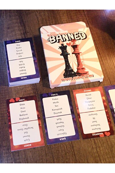 Paganca Banned Word Game Couples Competition – 45 Cards 180 Words with Pouch ...