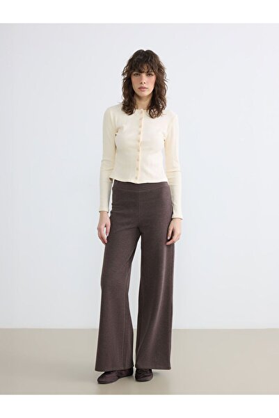 LC Waikiki Wide Leg Women's Trousers with Elastic Waist