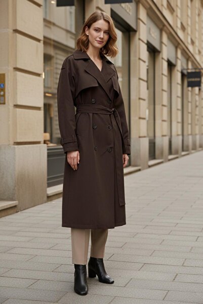 Soul Women's Belted Trench Trench Jeans - 32403Trç