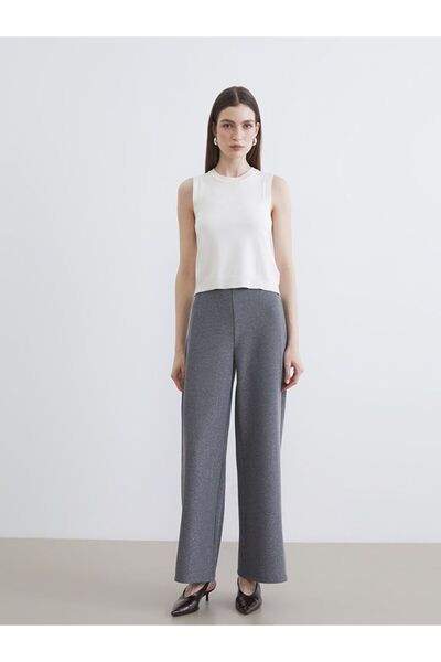 LC Waikiki بنطال نسائي واسع الساق بخصر مطاطي