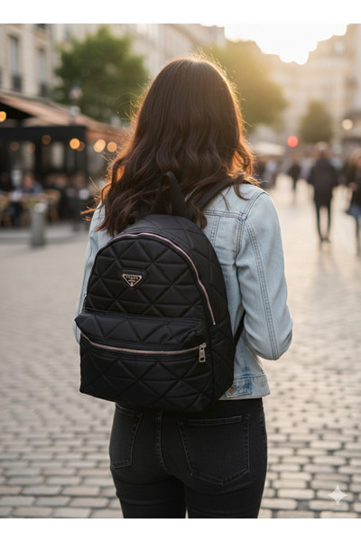 candaşlar siyah paraşüt kumaş sırt çantası