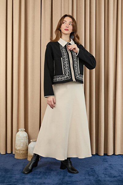 Loreen Women's Embroidery Detailed Short Jacket 20719