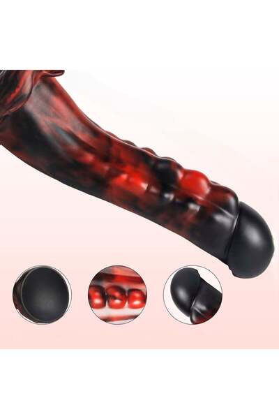 Odins Shop Belden Bağlamalı 21,5 cm Gerçekçi Kalın Dildo Penis - Monster43