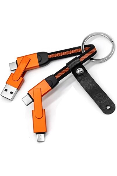 The Bros 6-in-1 Multi Charging Keychain Cable – 3A Fast Charger, Nylon Braide...