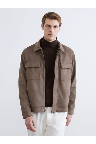 LC Waikiki Standard Fit Suede Look Men's Coat