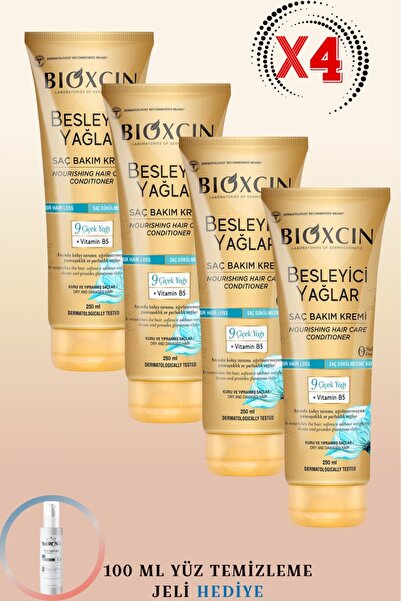 Bioxcin Besleyici Yağlar İçeren Saç Bakım Kremi 250ml 4 ADET + 100ml Yüz Yıka...