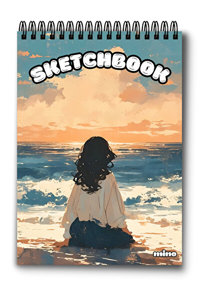 Mino Caiet de Desen A5 - 50 coli hartie alba 160g cu spirala - Caiet Schite -...