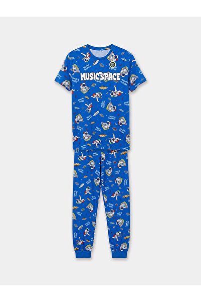 LC Waikiki Crew Neck Printed Boys' Pajama Set