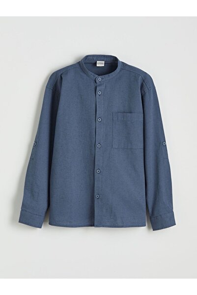 LC Waikiki Judge Collar Linen Blended Boy's Shirt