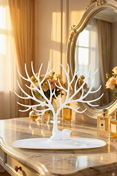 Vekorr Deer Design Office Home Bathroom Decorative Jewelry Stand Jewellery Or...
