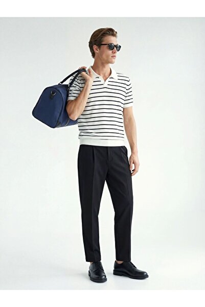 LC Waikiki Polo Neck Striped Men's Knitwear Sweater