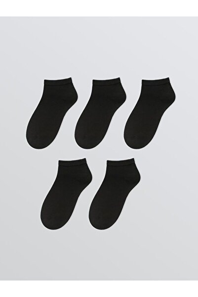 LC Waikiki Women's Plain Booties Socks 5-Pack