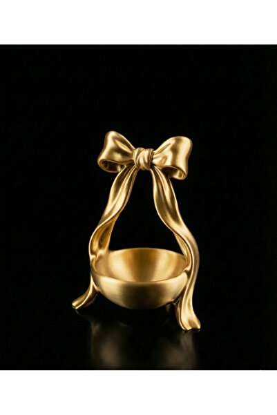 LUBIKO STUDIO 4'lü Coquette Fiyonk Tasarımlı Mini Sunumluk,Yüzük Tabağı 24K G...