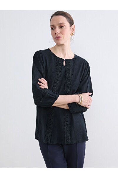 LC Waikiki Crew Neck Embroidered Blouse (S6)