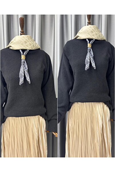 moda acar Scarf-Detail Sweater