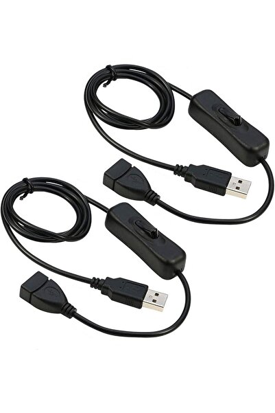 The Bros Extension Cable With ON/OFF Switch - 1m/3Feet (2Pack) - USB Support ...