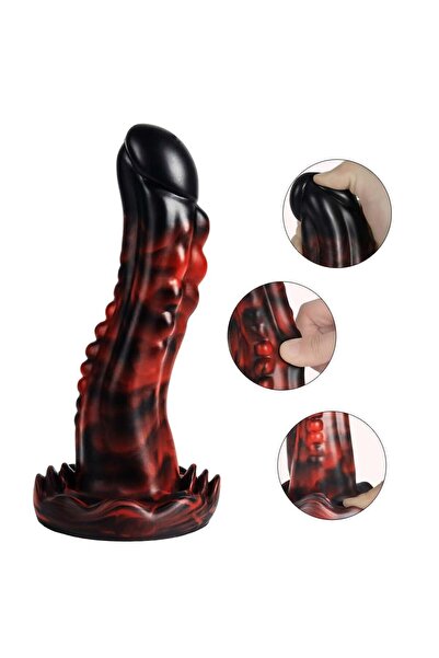 Odins Shop Belden Bağlamalı 21,5 cm Gerçekçi Kalın Dildo Penis - Monster43