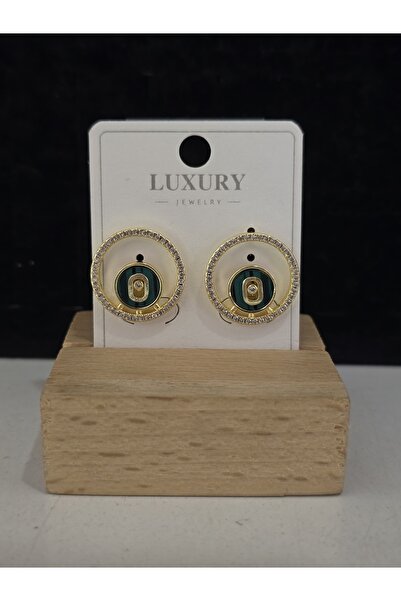 DEMİR ACCESORİES Women's Vintage Vip Stainless Steel Green Pattern Detailed G...