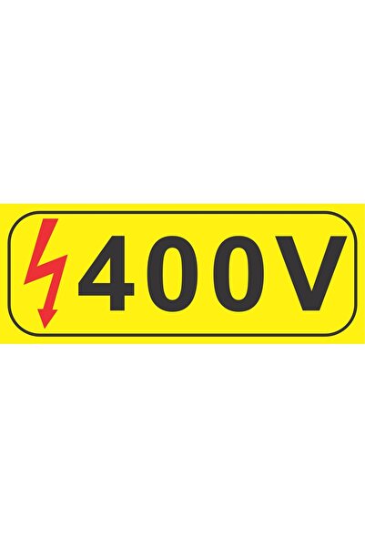 Generic (Unbranded) Autocolant de avertizare „400V”, etichetă autoadezivă, 5 ...