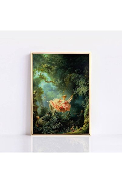 NinaStore Jean Fragonard'ın Salıncak adlı eseri, Rokoko portre tablosu, klasi...